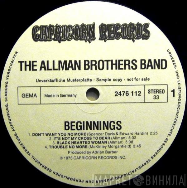 The Allman Brothers Band  - Beginnings
