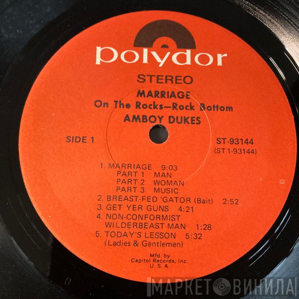 The Amboy Dukes  - Marriage On The Rocks - Rock Bottom