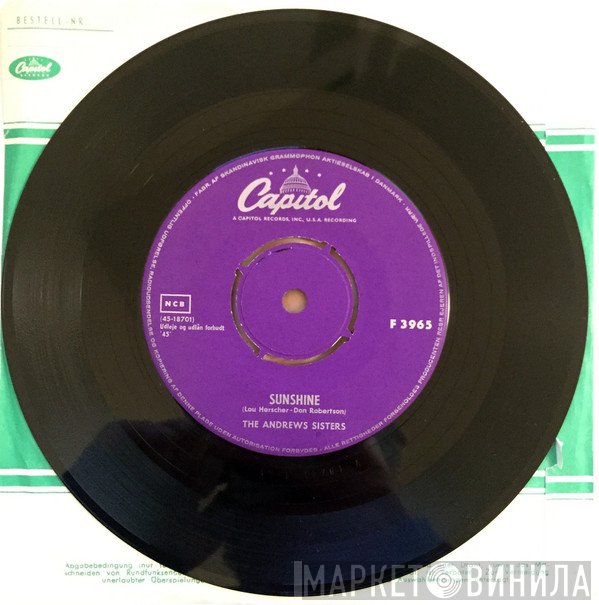 The Andrews Sisters  - Torero / Sunshine