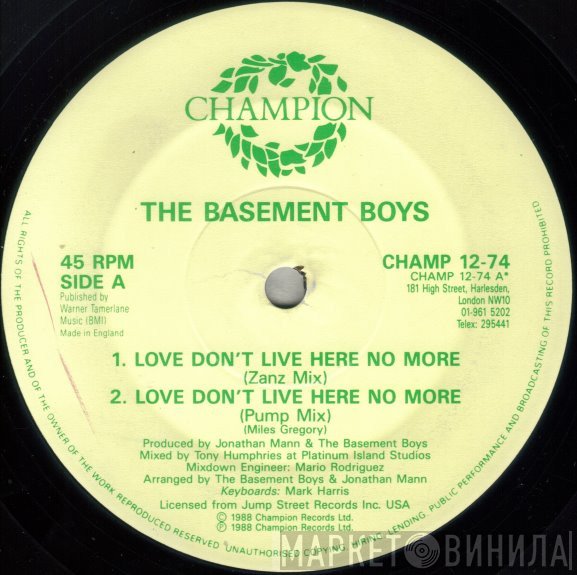 The Basement Boys - Love Don't Live Here No More