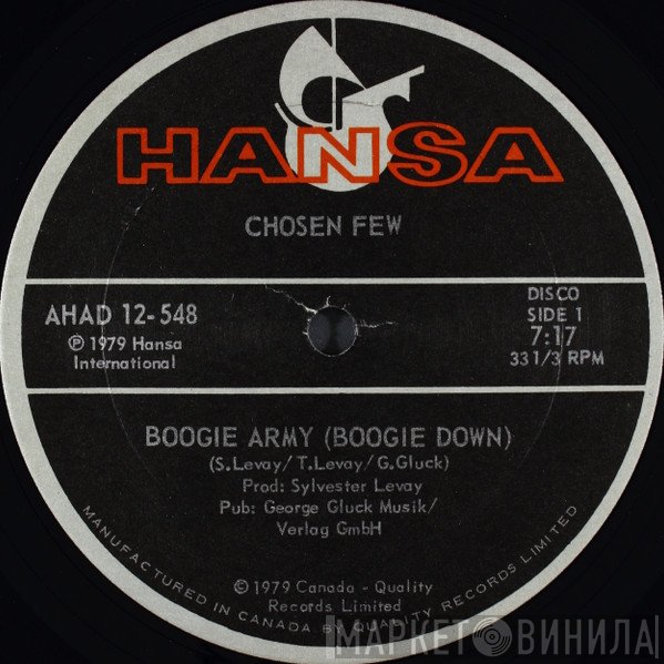 The Chosen Few - Boogie Army (Boogie Down) / Sweet Nothings