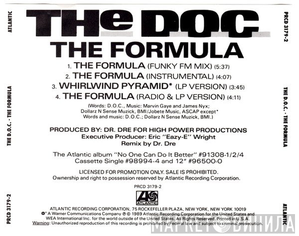 The D.O.C.  - The Formula