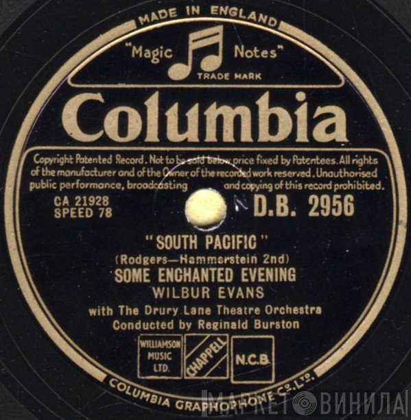 The Drury Lane Theatre Orchestra, Reginald Burston, Wilbur Evans - Some Enchanted Evening / This Nearly Was Mine