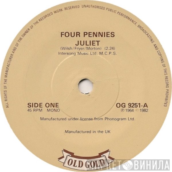 The Four Pennies, The Merseybeats - Juliet / I Think Of You