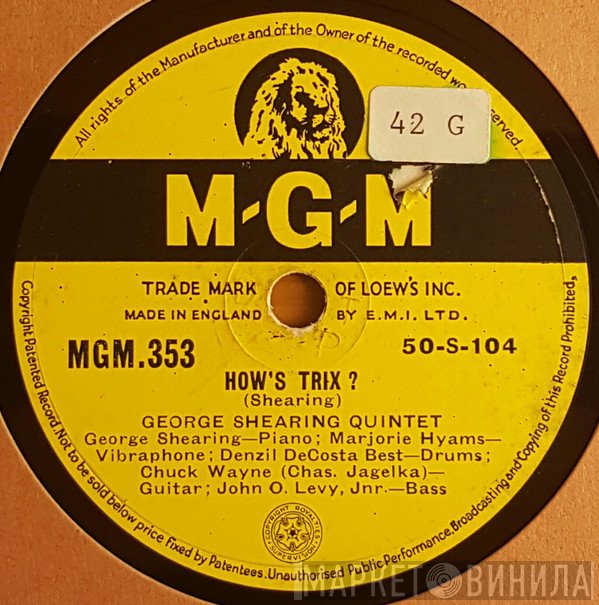 The George Shearing Quintet / George Shearing  - How's Trix? / Tenderly