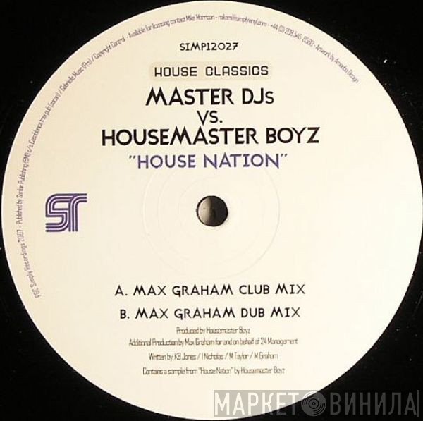 The Housemaster Boyz, Master DJs - House Nation