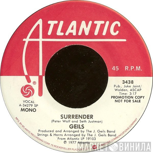 The J. Geils Band  - Surrender