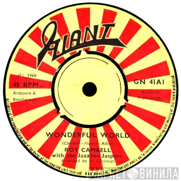 The Jazzboe Jaspers, Roy Cambell - Wonderful World / Another Saturday Night