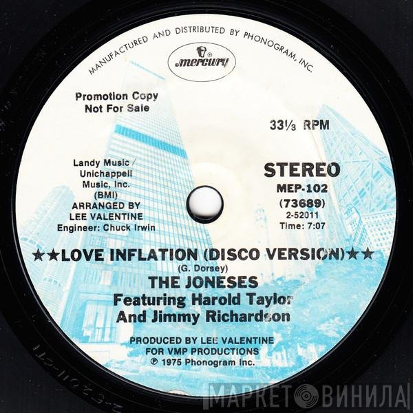 The Joneses Featuring Harold Taylor And Jimmy Richardson   - Love Inflation