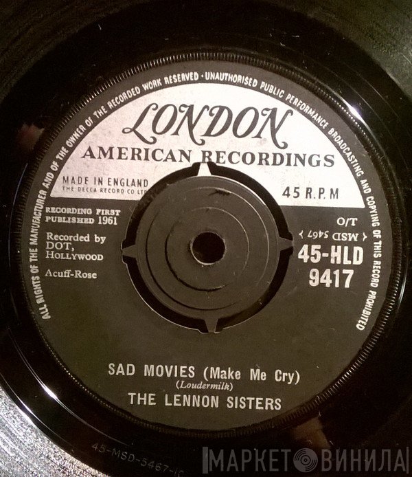 The Lennon Sisters - Sad Movies (Make Me Cry)