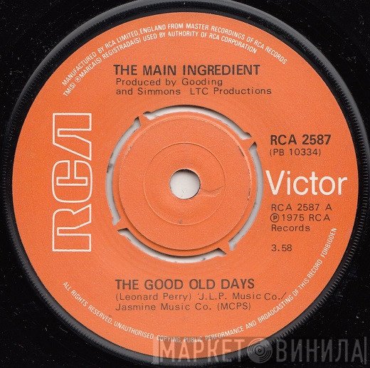 The Main Ingredient - The Good Old Days