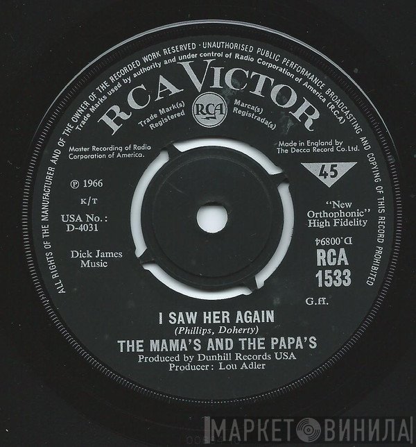 The Mamas & The Papas - I Saw Her Again