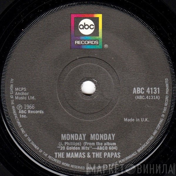 The Mamas & The Papas - Monday Monday / Creeque Alley