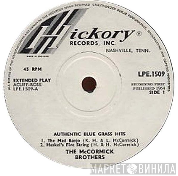 The McCormick Brothers - Authentic Blue Grass Hits