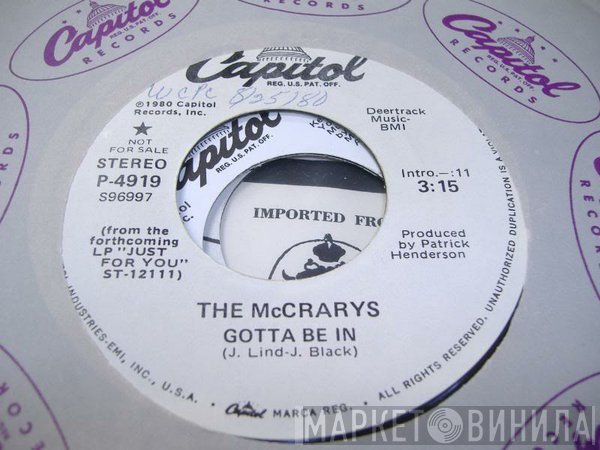 The McCrarys  - Gotta Be In