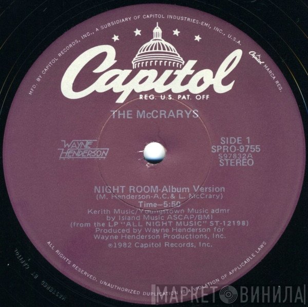 The McCrarys  - Night Room