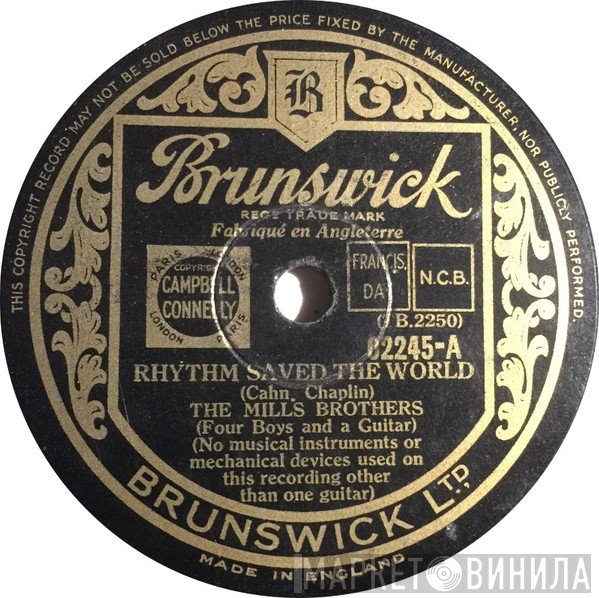 The Mills Brothers - Rhythm Saved The World / Shoe Shine Boy