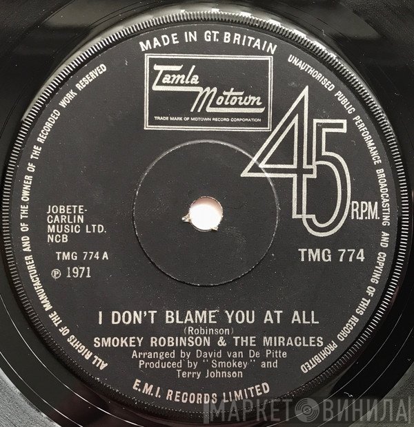 The Miracles - I Don't Blame You At All