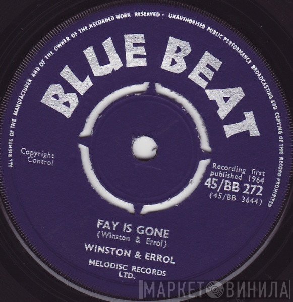 The Monarchs , Winston & Errol - Fay Is Gone / Sauce & Tea