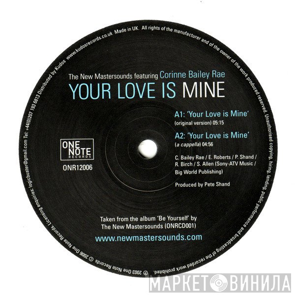 The New Mastersounds, Corinne Bailey Rae - Your Love Is Mine