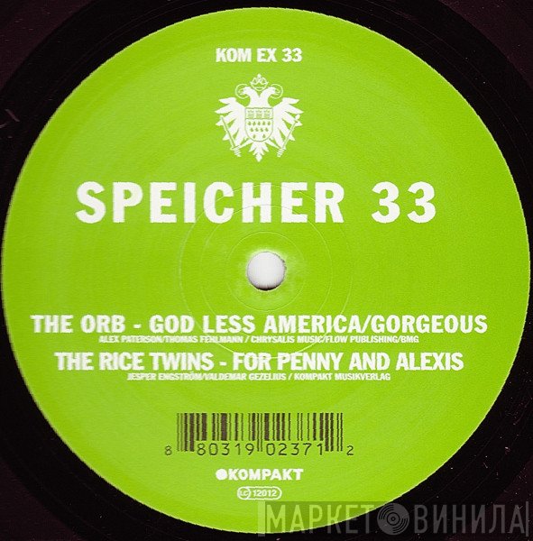 The Orb, The Rice Twins - Speicher 33