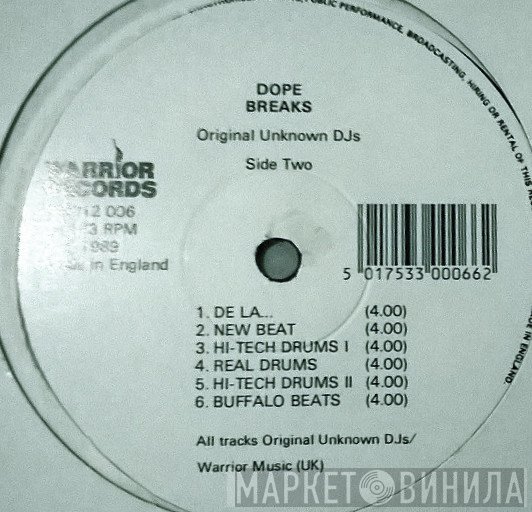 The Original Unknown DJ's - Dope Breaks
