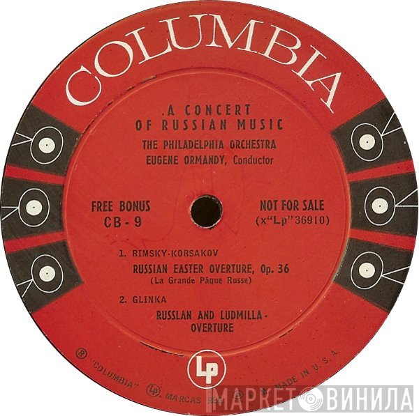 The Philadelphia Orchestra, Eugene Ormandy  - A Concert Of Russian Music