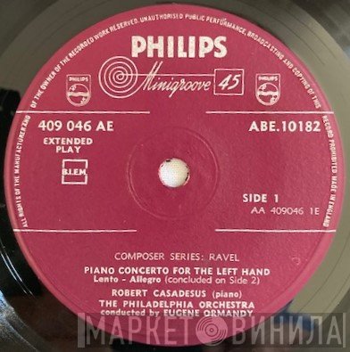 The Philadelphia Orchestra, Maurice Ravel, Robert Casadesus - Klavierkonzert Für Die Linke Hand