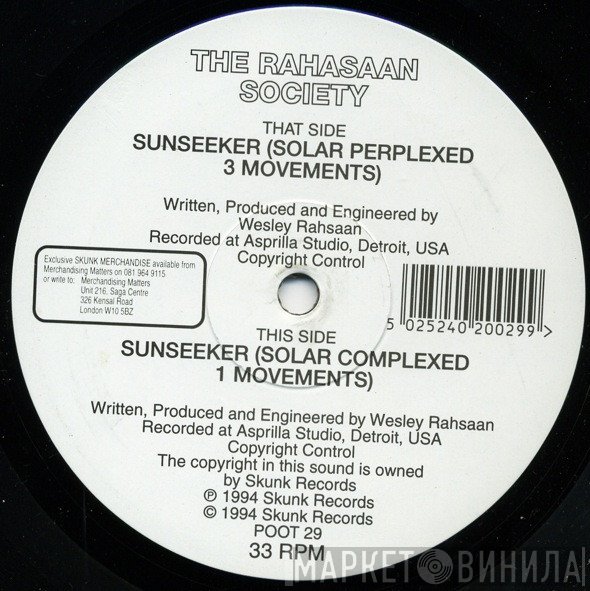 The Rahsaan Society - Sunseeker