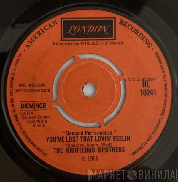 The Righteous Brothers - You've Lost That Lovin' Feelin' / Unchained Melody