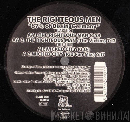 The Righteous Men - 87% Of Dissin' Germany