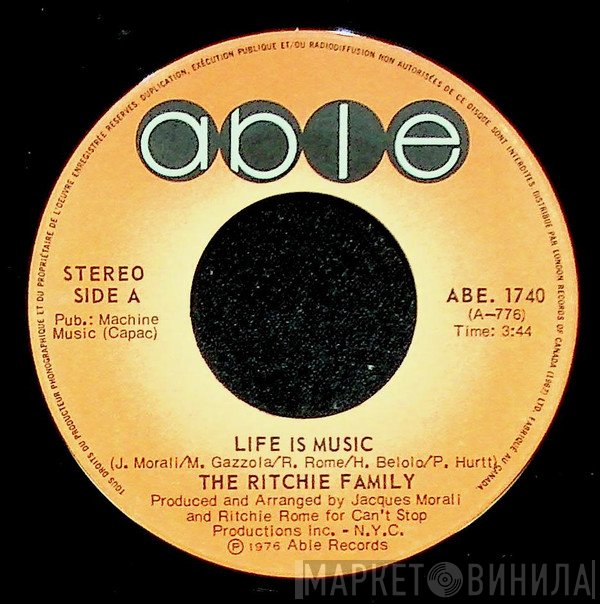 The Ritchie Family  - Life Is Music / Lady Luck