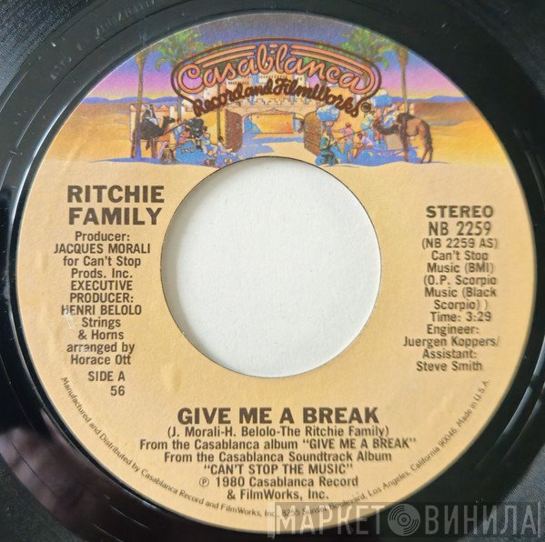 The Ritchie Family - Give Me A Break / Bad Reputation