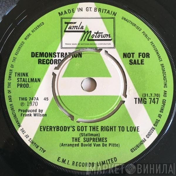 The Supremes - Everybody's Got The Right To Love