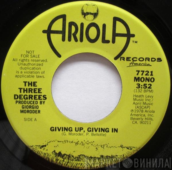 The Three Degrees  - Giving Up, Giving In