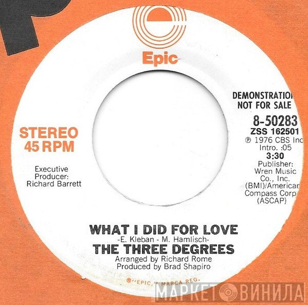 The Three Degrees - What I Did For Love