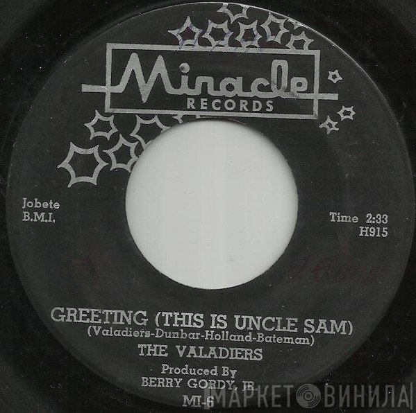 The Valadiers - Greeting (This Is Uncle Sam)
