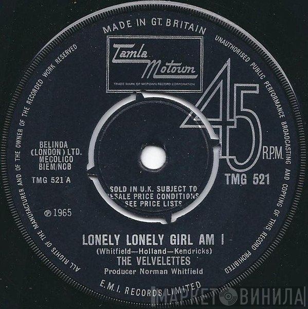 The Velvelettes - Lonely Lonely Girl Am I