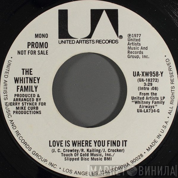 The Whitney Family - Love Is Where You Find It