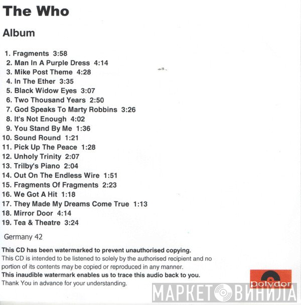 The Who  - Endless Wire