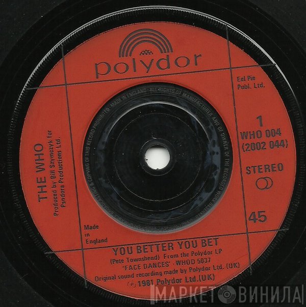 The Who - You Better You Bet