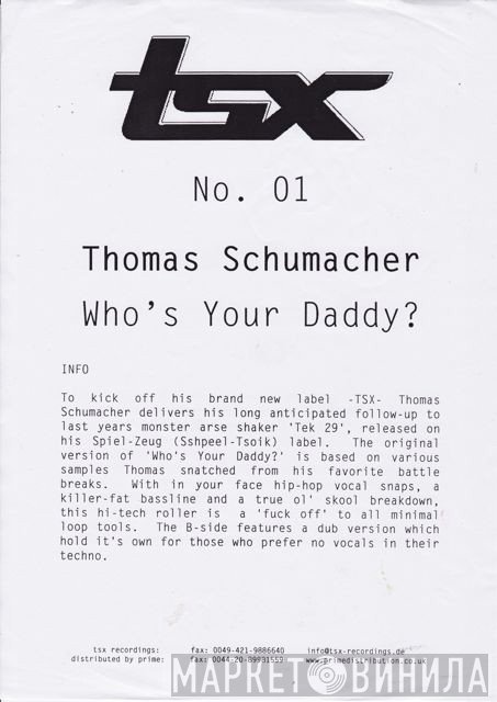 Thomas Schumacher - Who's Your Daddy?