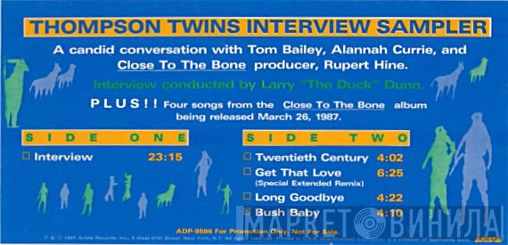 Thompson Twins  - Interview Sampler
