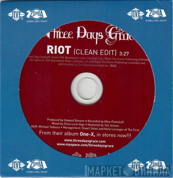 Three Days Grace  - Riot