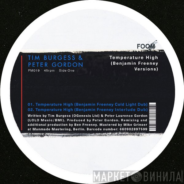 Tim Burgess, Peter Gordon - Temperature High (Benjamin Freeney Versions)