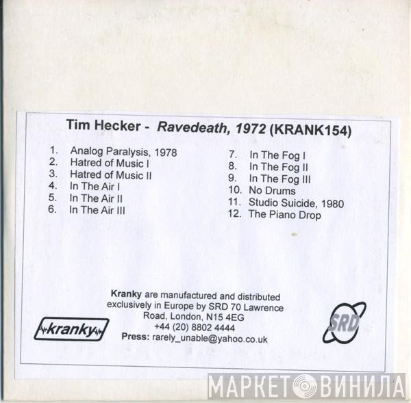 Tim Hecker  - Ravedeath, 1972