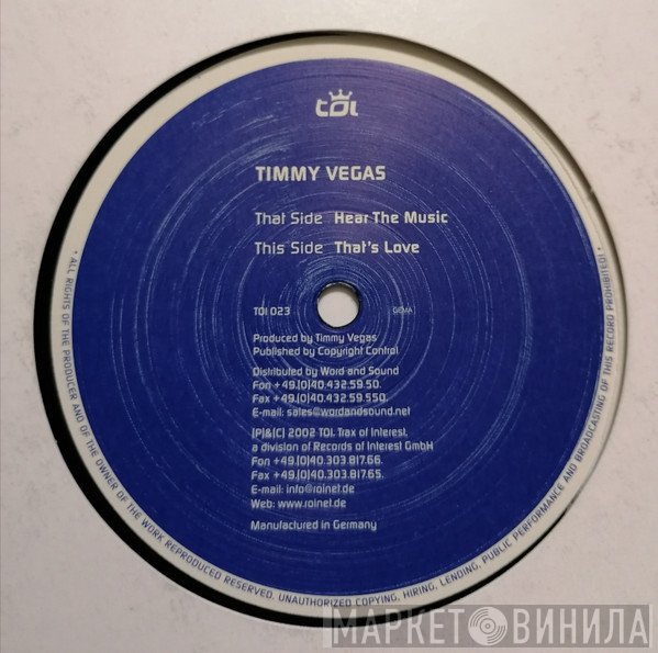 Timmy Vegas - Hear The Music / That's Love