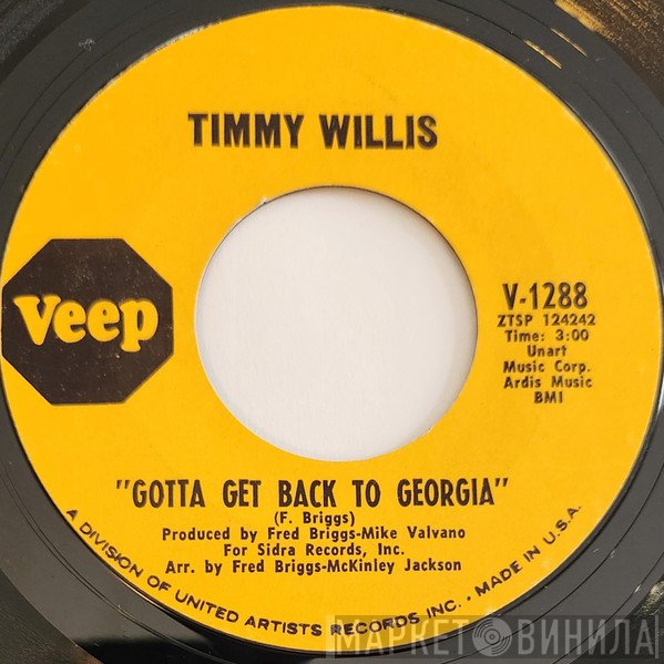 Timmy Willis - Gotta Get Back To Georgia