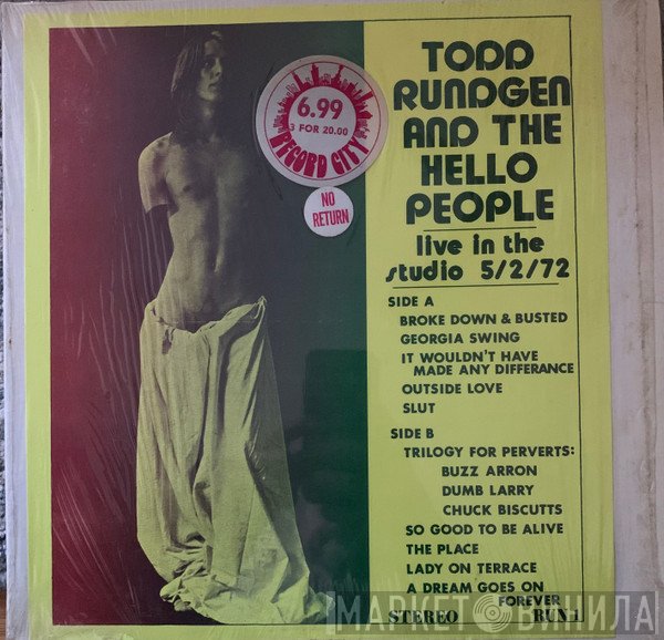 Todd Rundgren And Hello People  - Live In The Studio 5/2/72