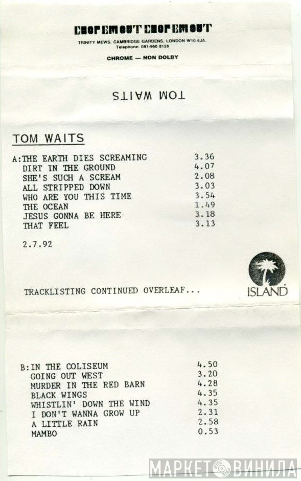 Tom Waits  - Bone Machine